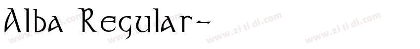 Alba Regular字体转换